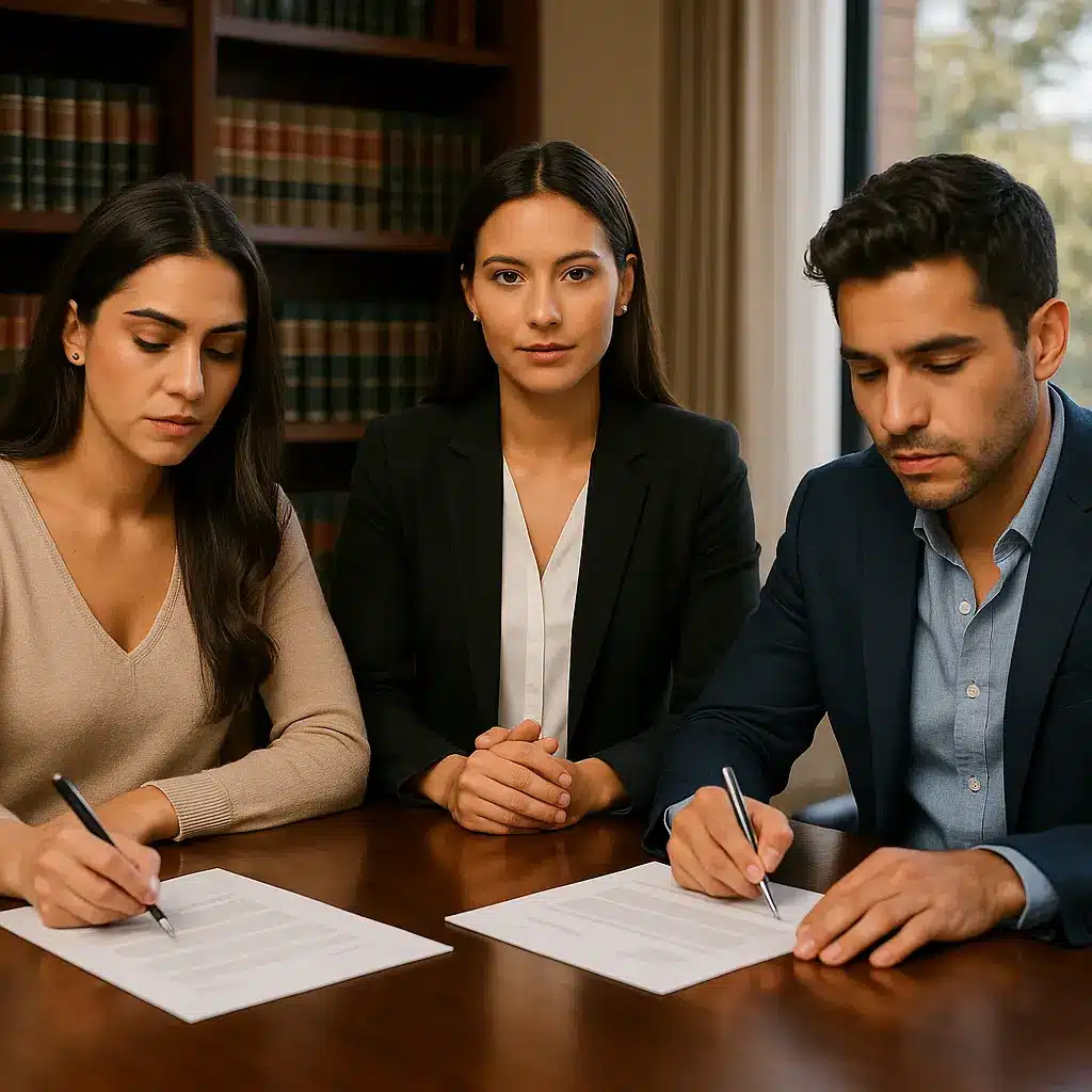 divorcio exprés Estado de México pareja firma en Atizapán | Bucio Abogados