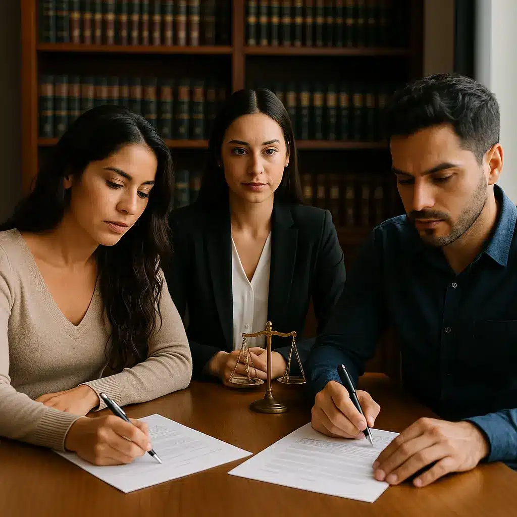 divorcio exprés Estado de México pareja firma en Cuautitlán | Bucio Abogados