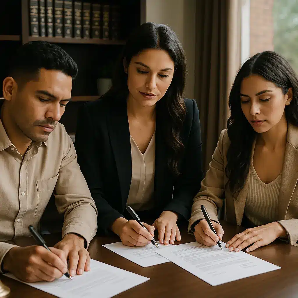 Divorcio exprés Ciudad de México escena de firma en Tlalpan | Bucio Abogados